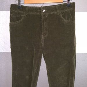 Corduroy green jeans